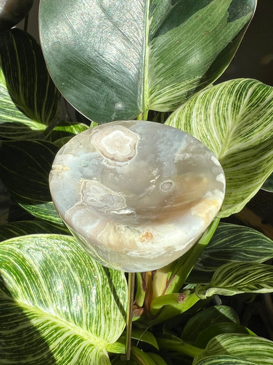 Incense Holder and Altar Base Flower Agate