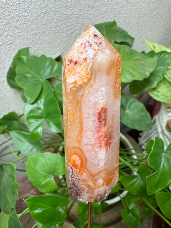 5/19 Orange Flower Agate Tower