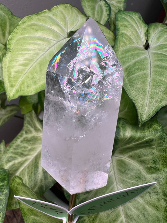 8/23 Premium Rainbow Clear Quartz Tower