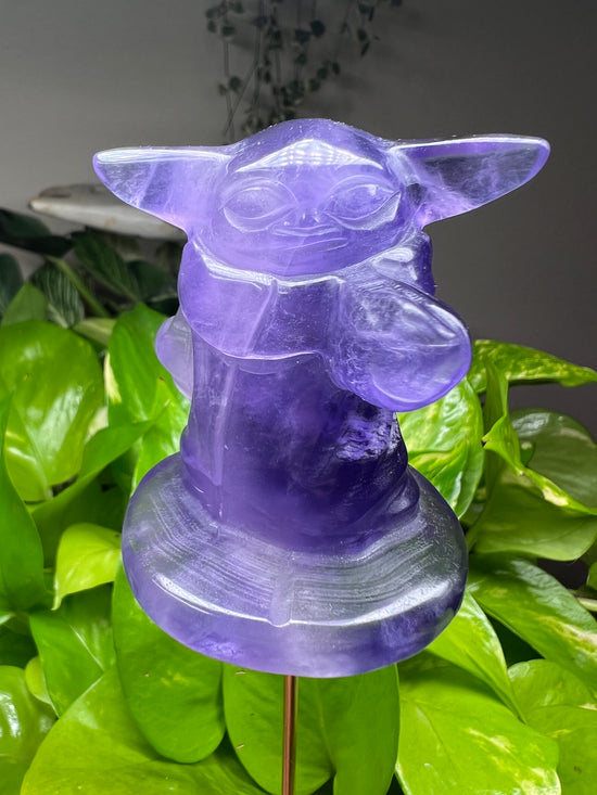 Fluorite Large Yoda Plant Crystal