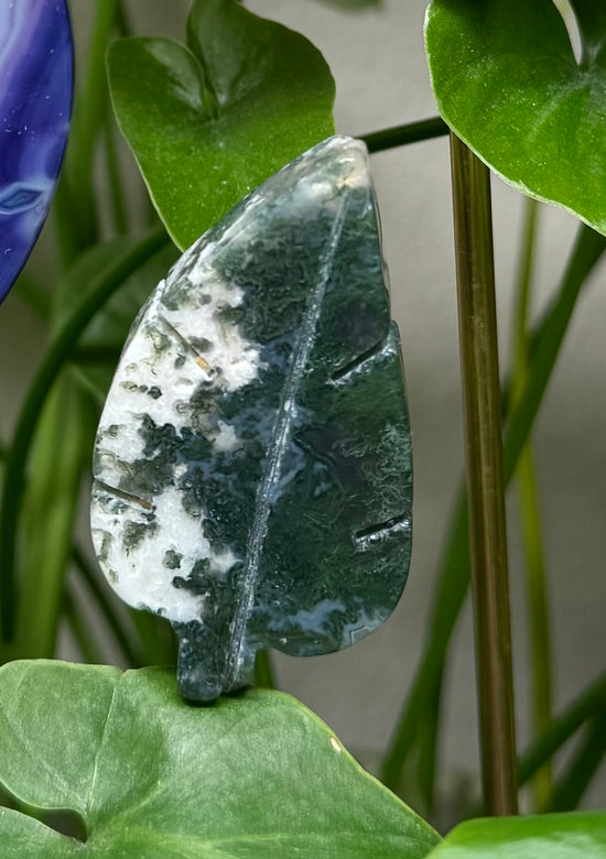 4/4 Moss Agate Leaf