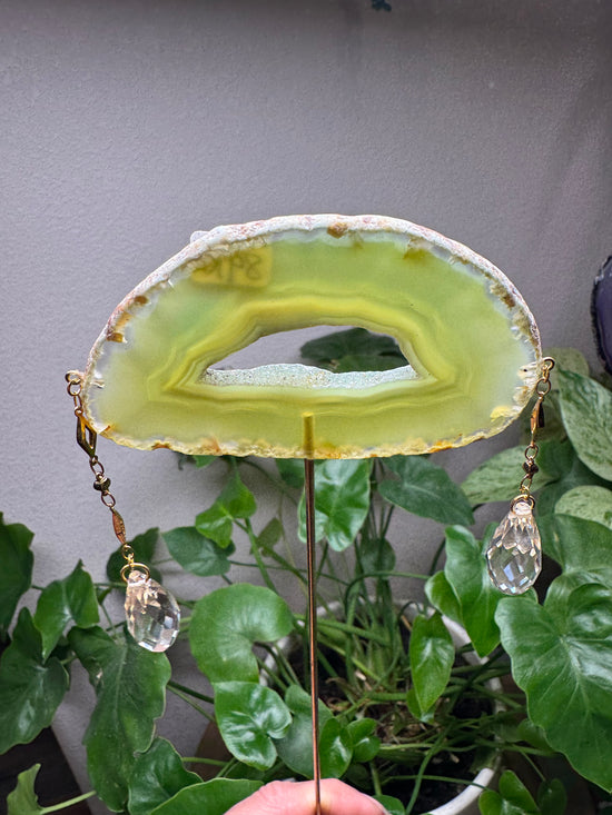 4/21 Green Agate Suncatcher Plant Crystal