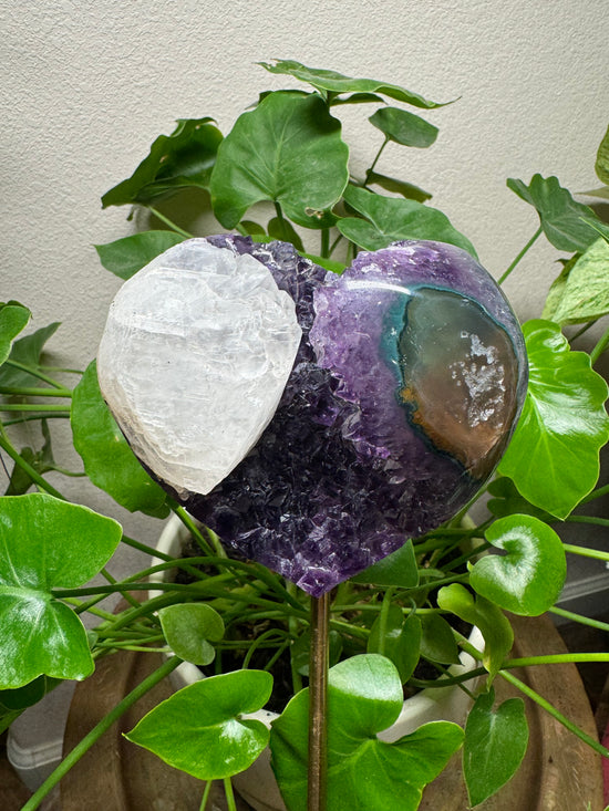 Deep Thoughts Large Amethyst Heart