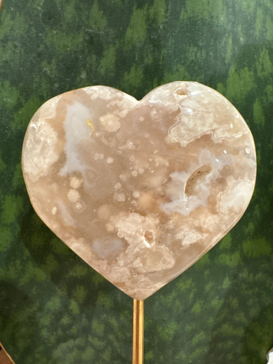 4/20 Flower Agate Heart