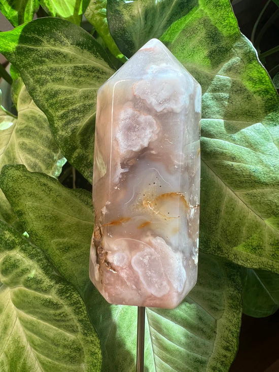 9/3 Flower Agate Tower Plant Crystal