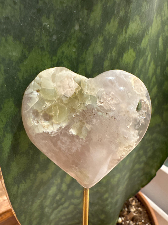 4/18 Flower Agate Heart