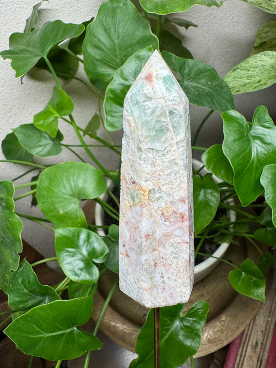 4/21 Moss Agate and Fluorite Tower