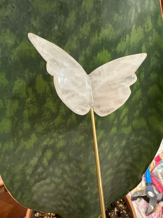 5/4 rose quartz butterfly