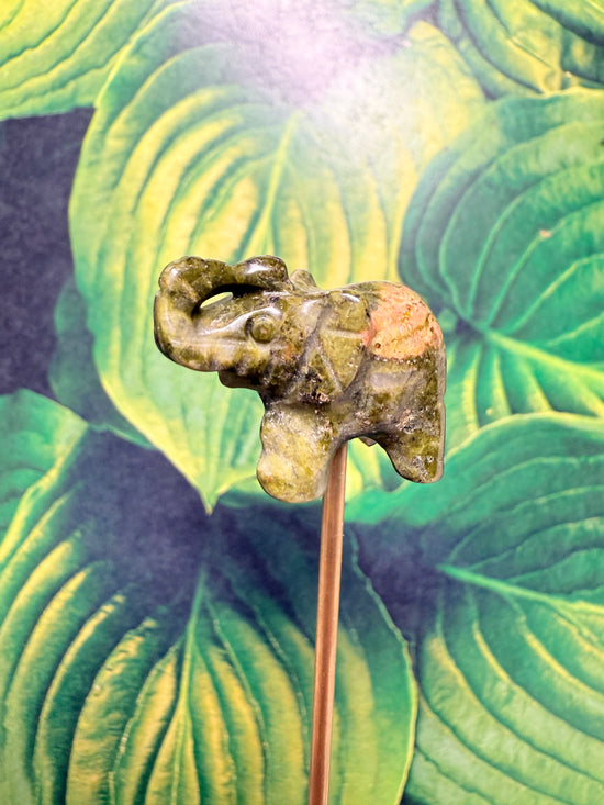 Oak Unakite Elephant Mini