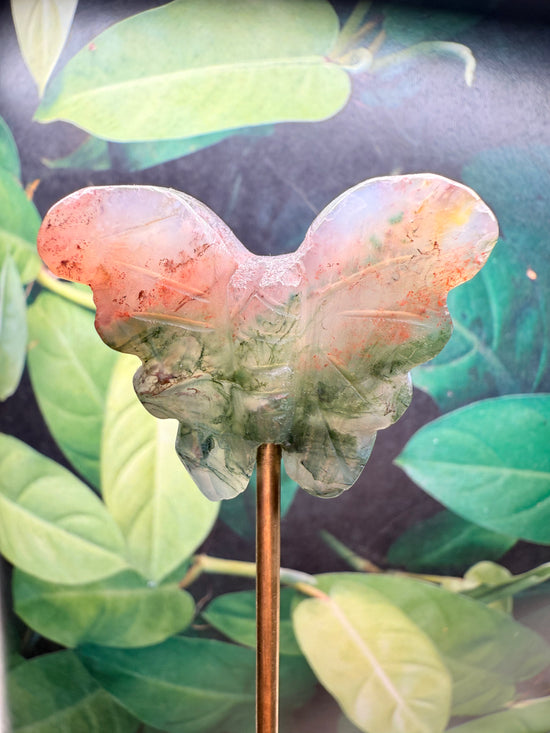 Gaia Moss Agate Butterfly