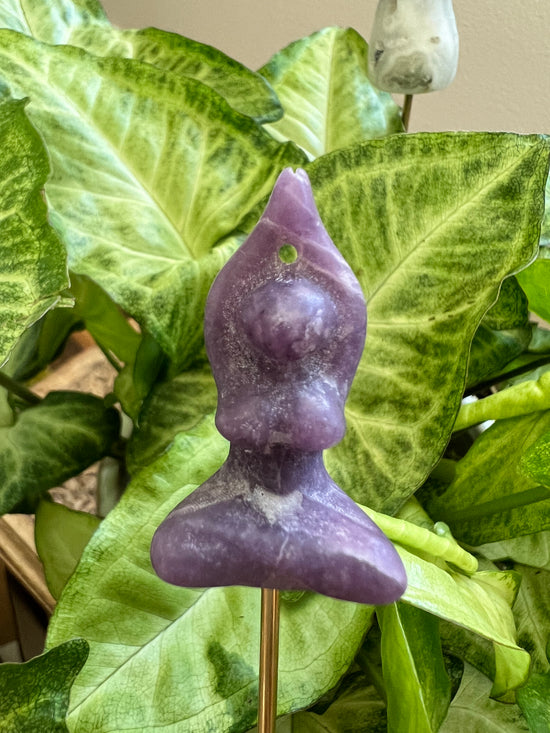 7/12 Lepidolite Yogini Plant Crystal