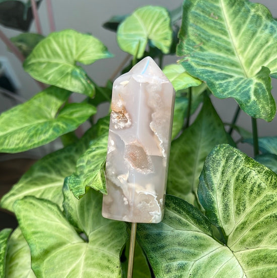 8/6 Flower Agate Tower Plant Crystal